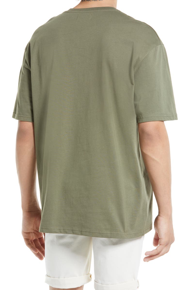 Topman Oversize Cactus Print Graphic Tee, Alternate, color,