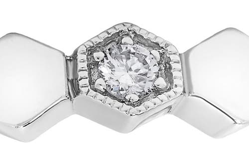 H.j. Namdar 14k White Gold Diamond Honeycomb Stackable Ring In Gold