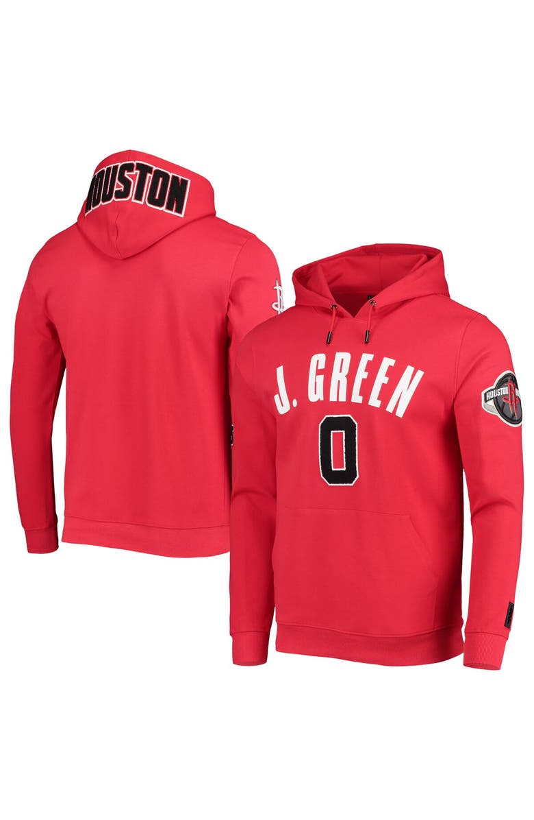 PRO STANDARD Men's Pro Standard Jalen Green Red Houston Rockets Team Player Pullover Hoodie, Main, color, 
