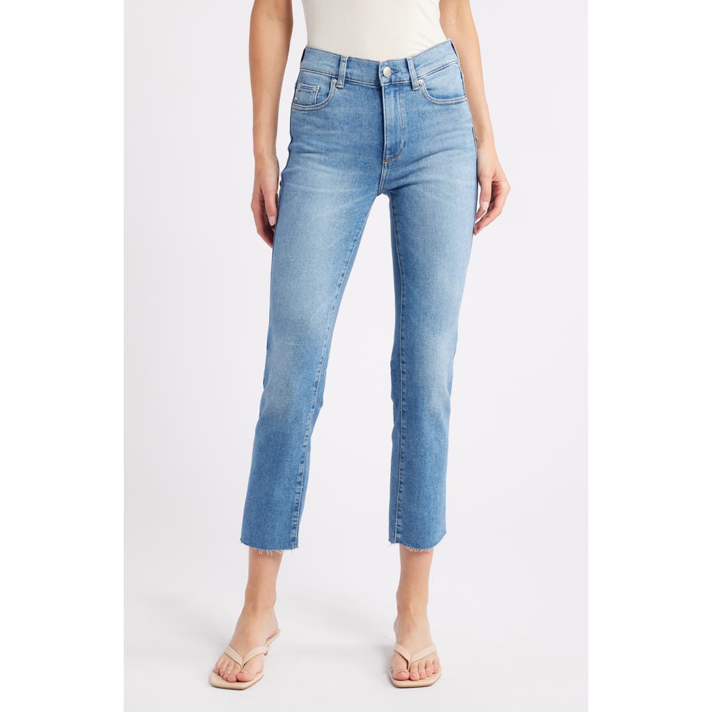 Dl1961 Mara Instasculpt High Waist Ankle Straight Leg Jeans In East Port Dl Airbrushed