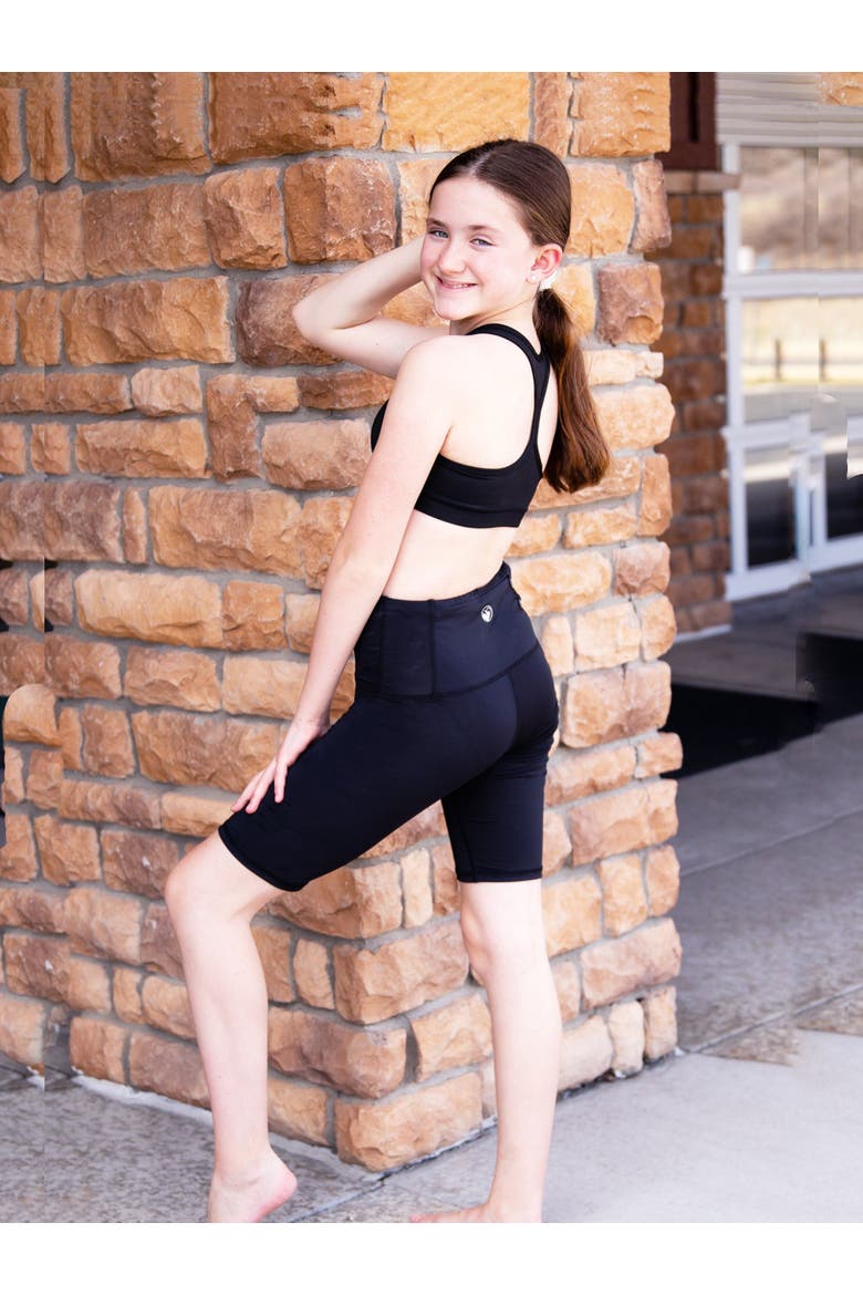 Essential Black Activewear Bike Shorts, Alternate, color, Black