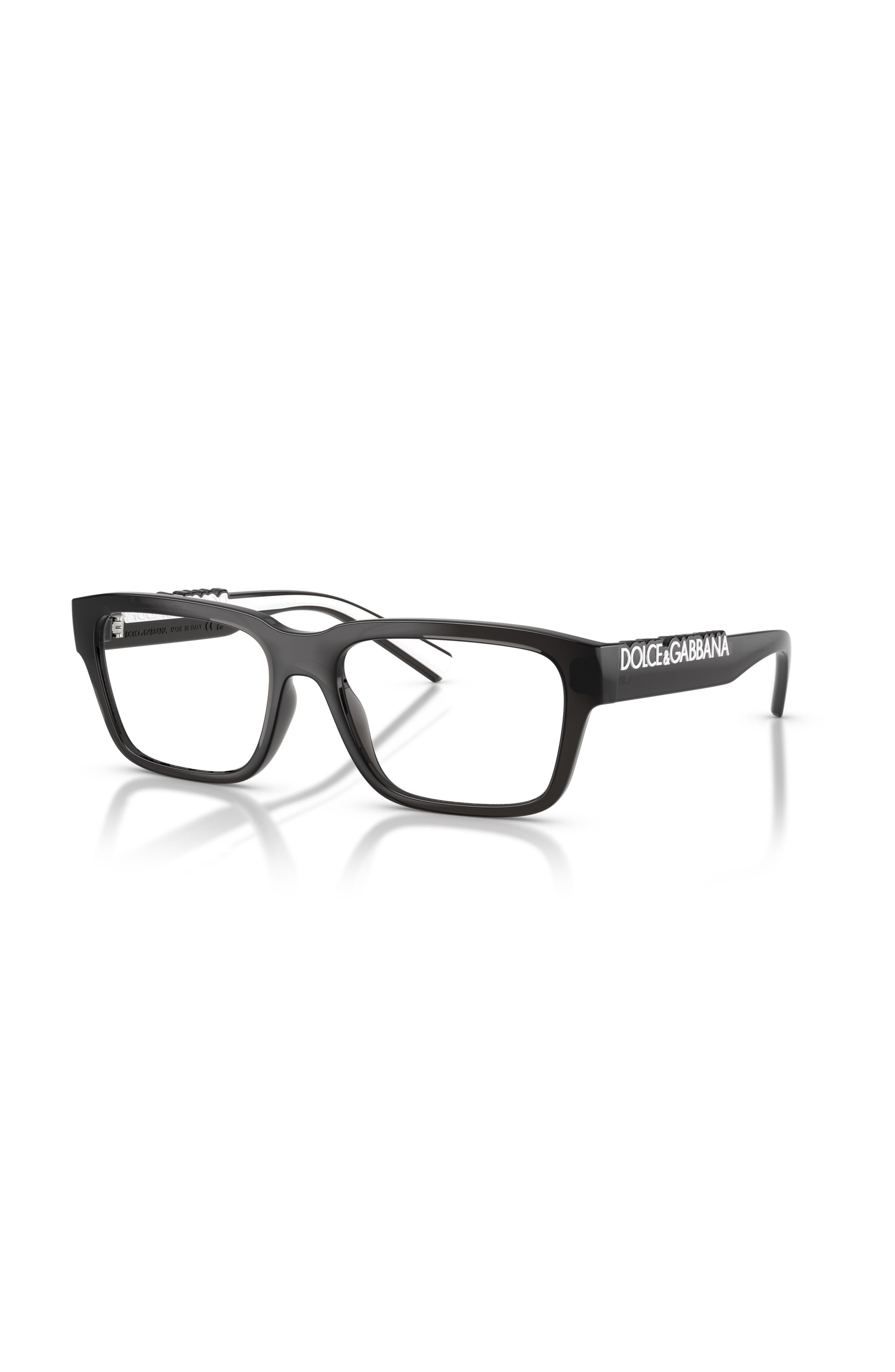Dolce & Gabbana Dolce&gabbana 55mm Rectangle Optical Glasses In Black