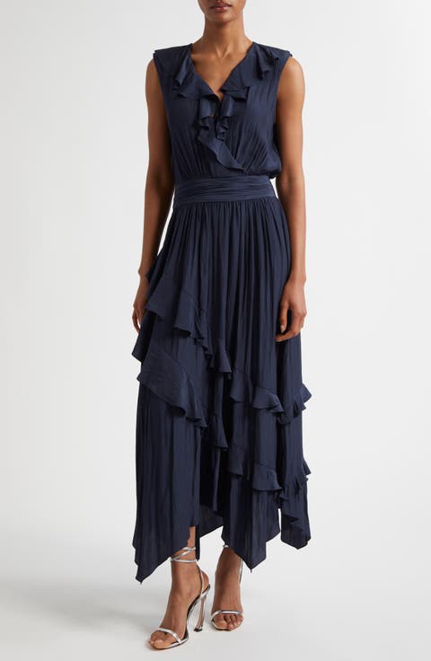 Marina Smock Waist Ruffle Detail Dress Marina Smock Waist Ruffle Detail Dress
