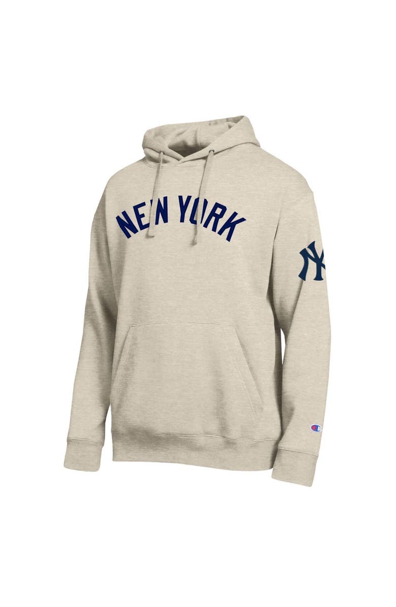 Champion Men's Champion Oatmeal New York Yankees All Star Chenille Hoodie, Alternate, color, Oatmeal