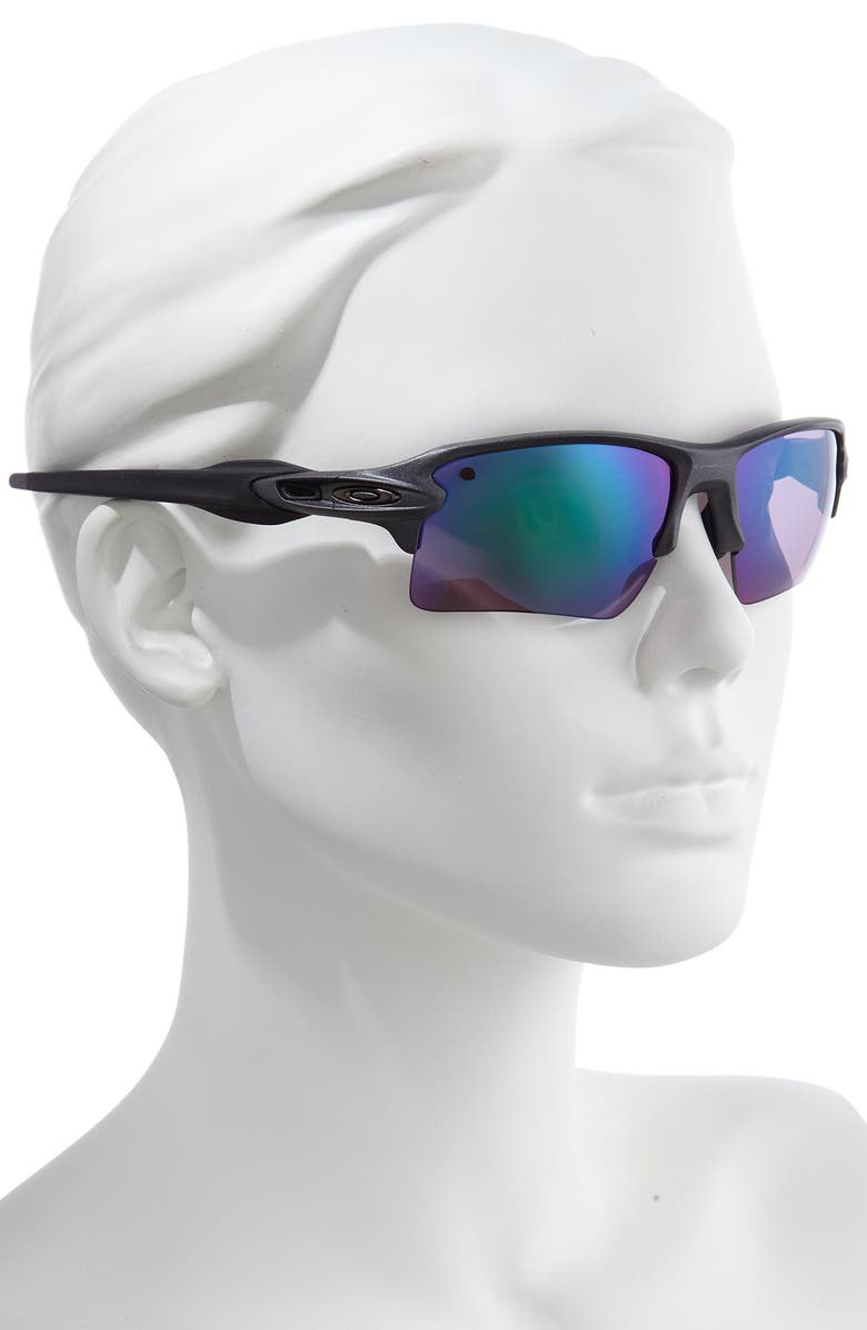 Oakley Flak 2.0 XL 59mm Polarized Sunglasses, Alternate, color, Steel/ Prizm Road Jade