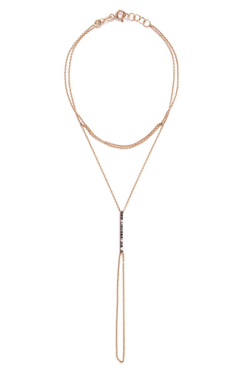 Kismet by Milka Lumiere Diamond Pavé Bar Hand Chain, Main, color, 