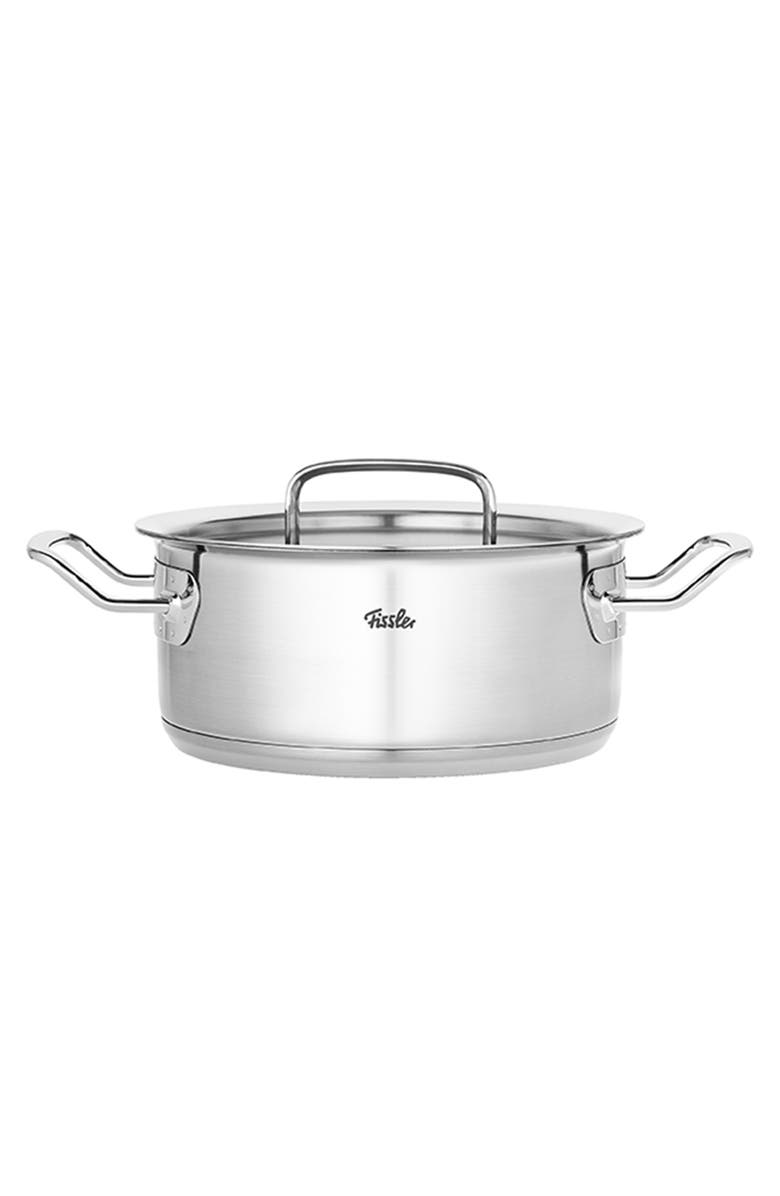 Fissler Original-Profi Collection Stainless Steel Rondeau with Metal Lid, Alternate, color, Stainless Steel