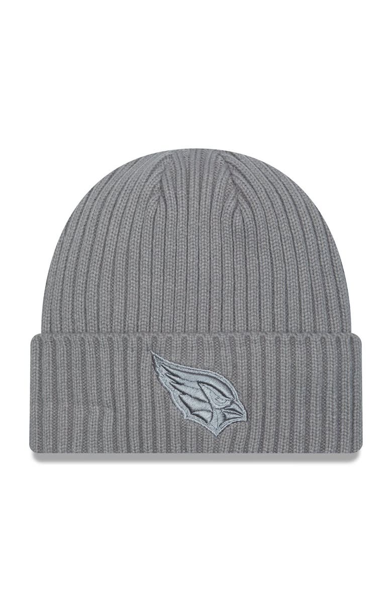 New Era Men's New Era Gray Arizona Cardinals Color Pack Cuffed Knit Hat, Main, color, 