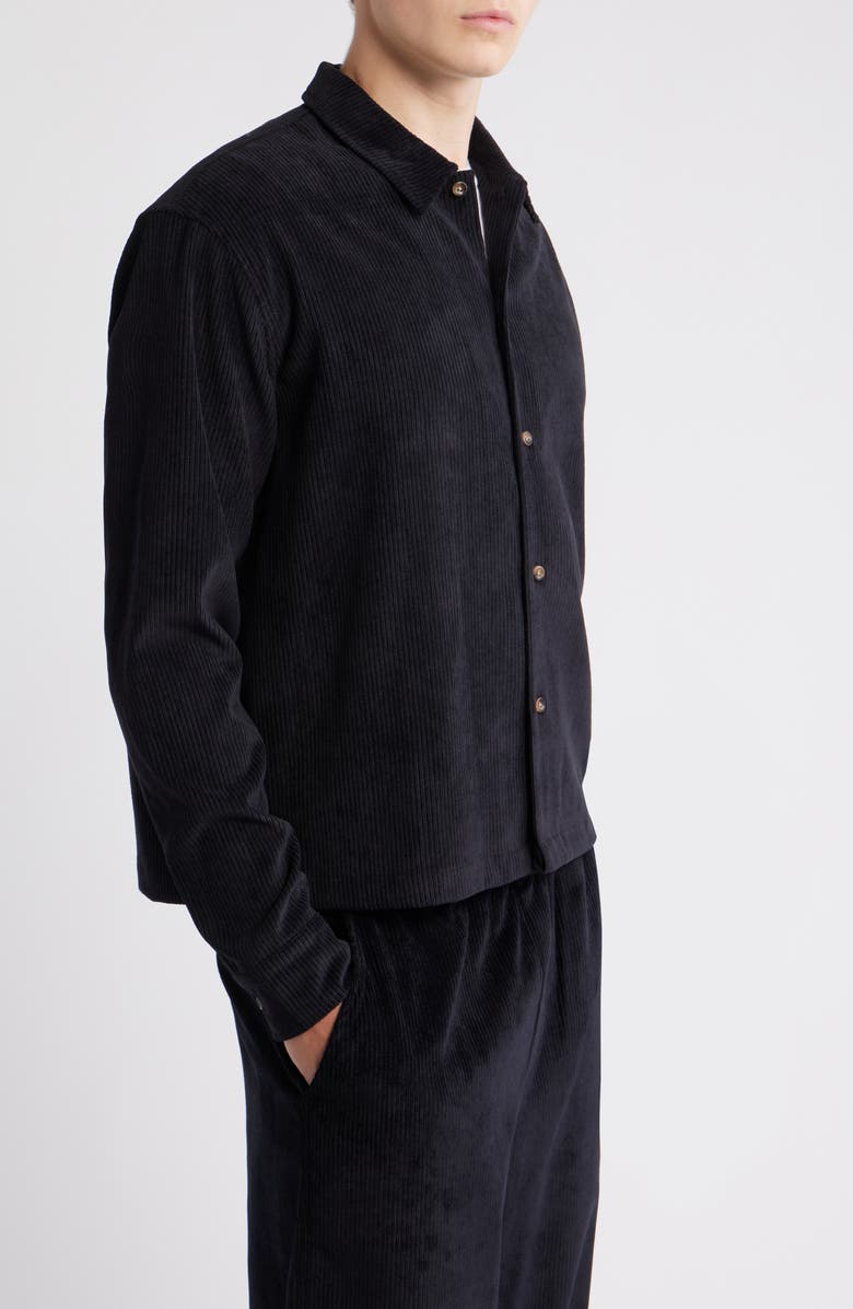 RIZORT Roger Rib Button-Up Shirt Jacket, Alternate, color, Black