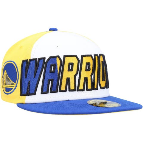 Men's New Era  White/Royal Golden State Warriors Back Half 9FIFTY Fitted Hat