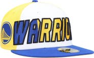 New Era Men's New Era White/Royal Golden State Warriors Back Half 9FIFTY Fitted Hat
