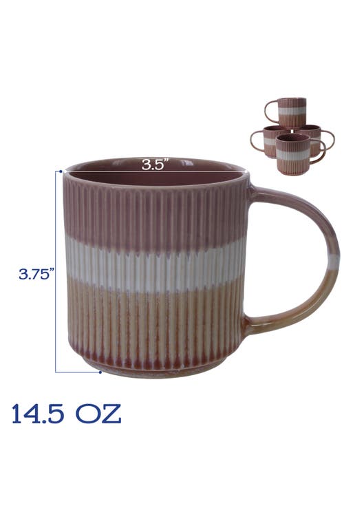 Bia Cordon Bleu Set Of 4 Tricolor Mugs In Brown