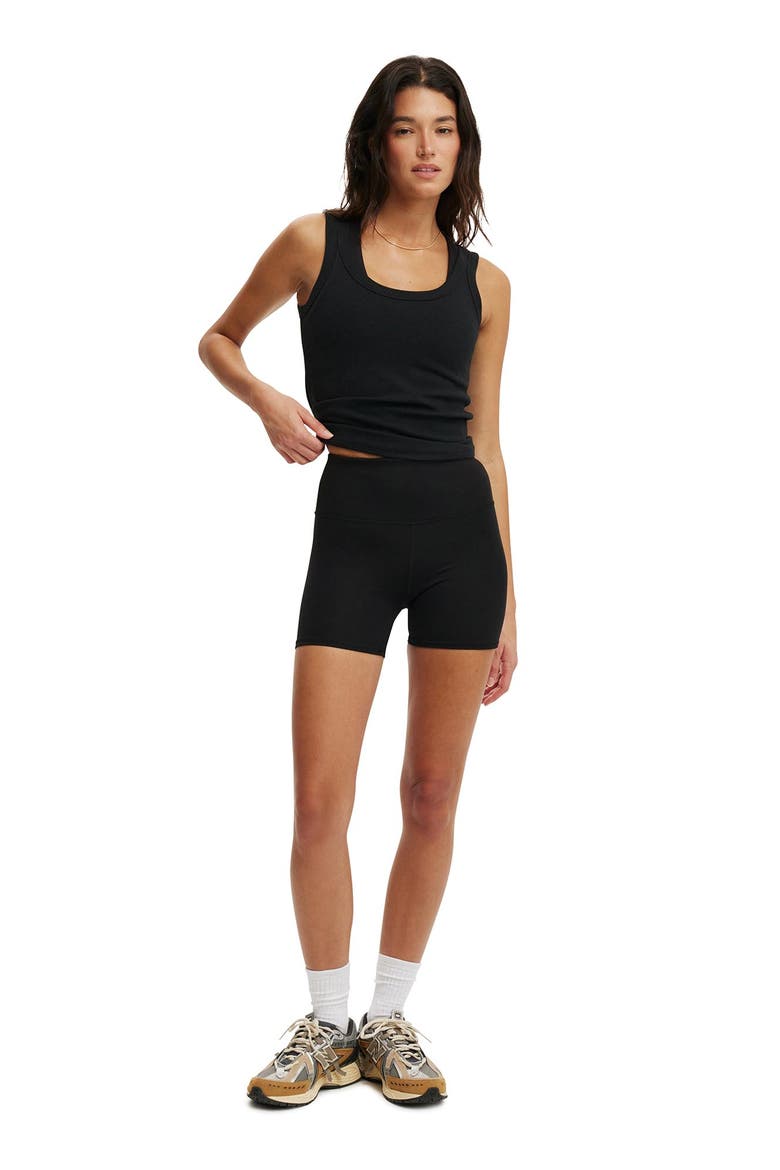 Women's Active Rib Tank, Alternate, color, Black