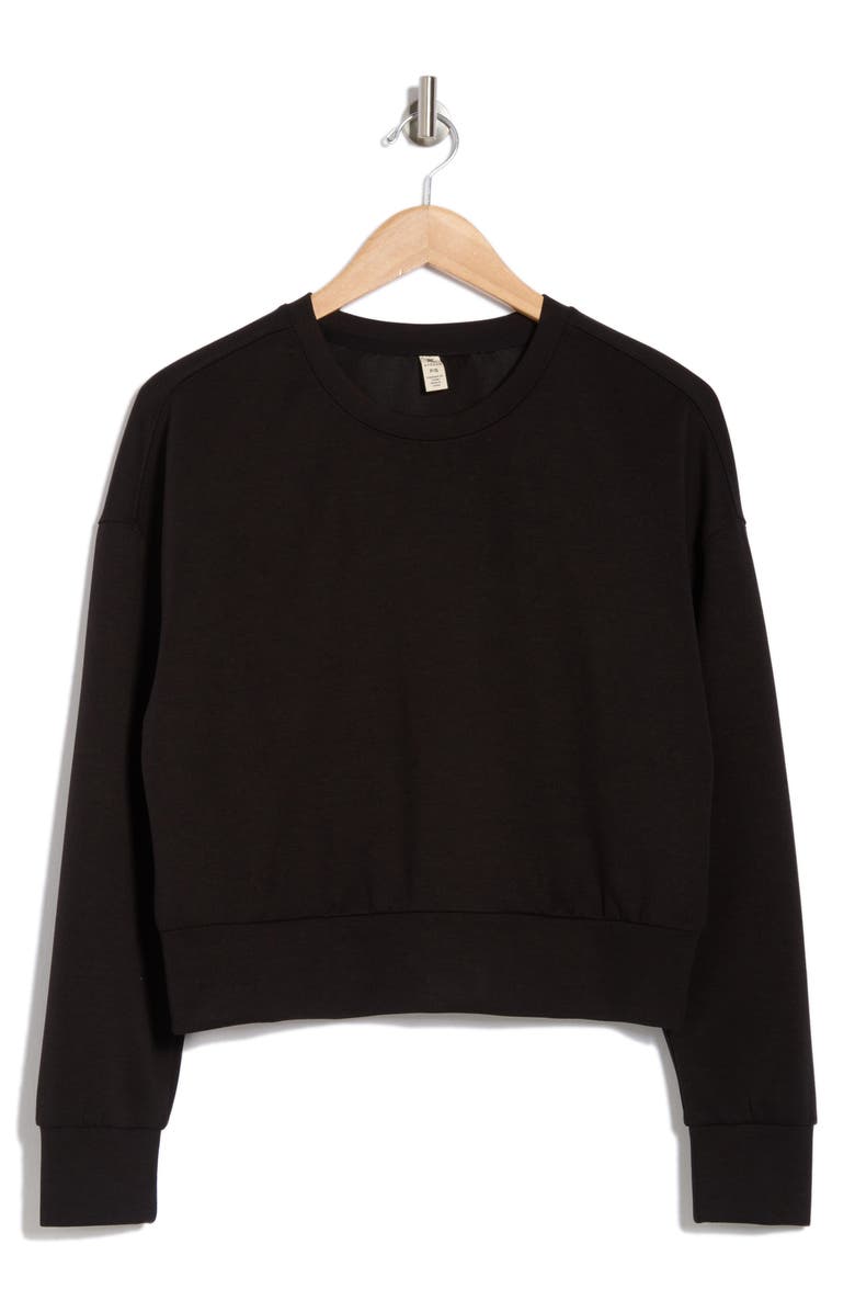 KYODAN Scuba Knit Essentials Crop Sweatshirt, Alternate, color,