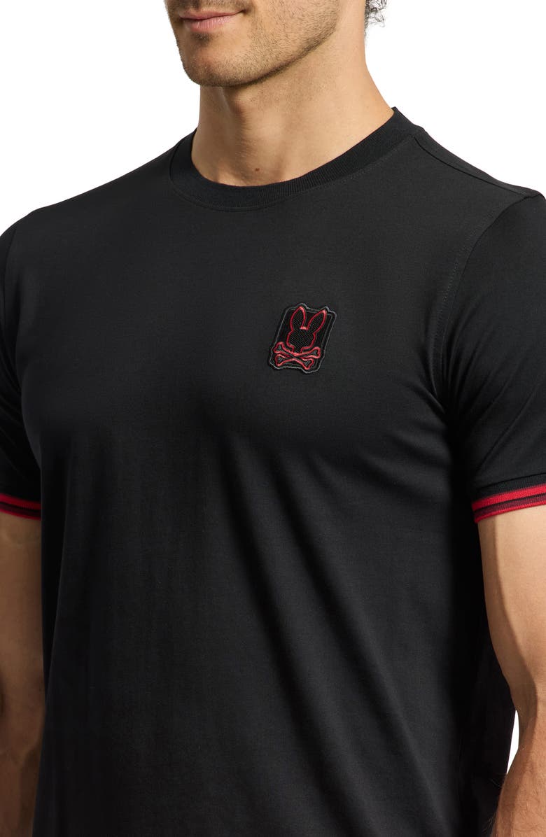 Psycho Bunny Pierce Logo Appliqué Pima Cotton T-Shirt, Alternate, color, 