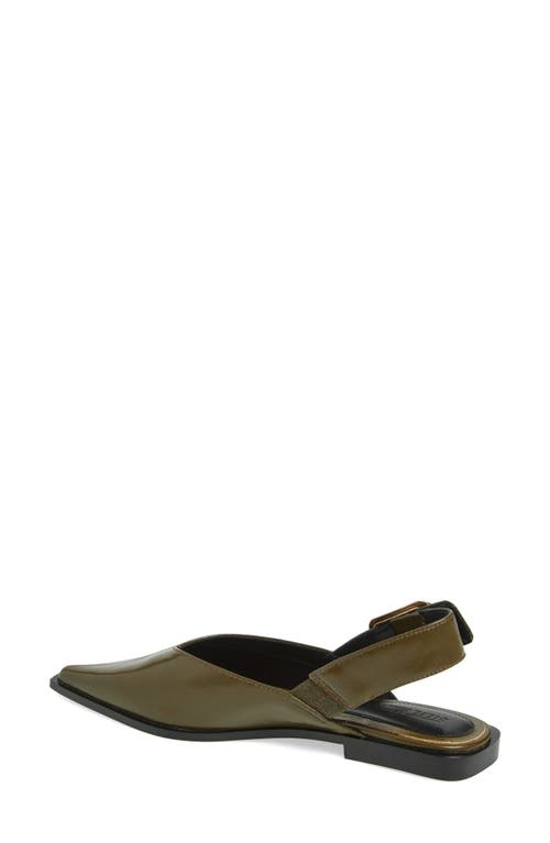 Steve Madden Shay Pointed Toe Slingback Flat In Green