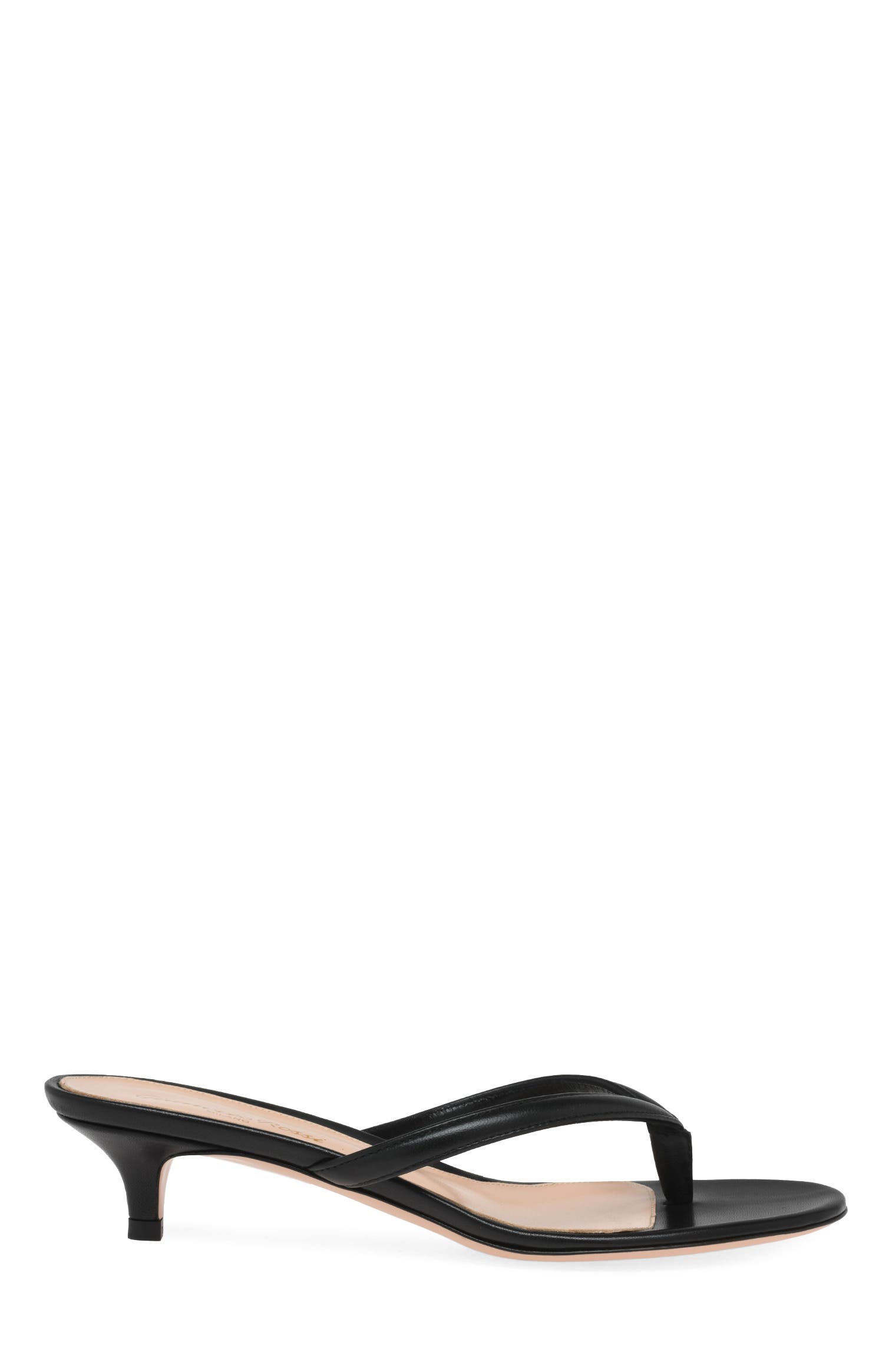 Gianvito Rossi Calypso Thong, Main, color, Black Lamb Leather