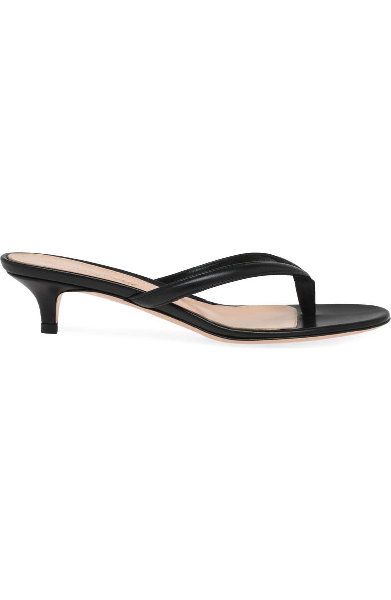 Gianvito Rossi Calypso Thong, Main, color, Black Lamb Leather