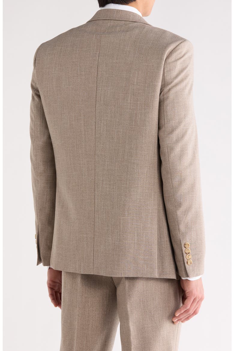 Slim Fit Windowpane Blazer, Alternate, color, BEIGE