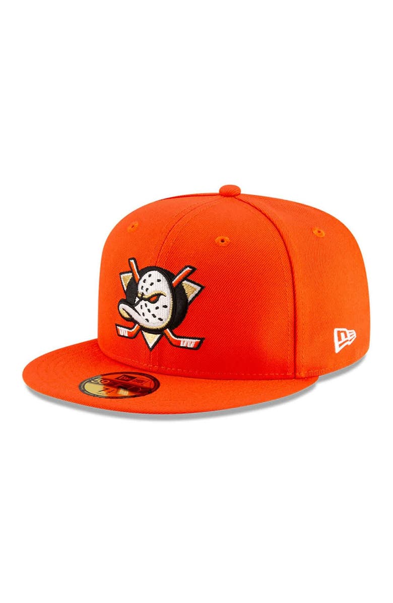 New Era Men's New Era  Orange Anaheim Ducks Core 59FIFTY Fitted Hat, Main, color, Orange