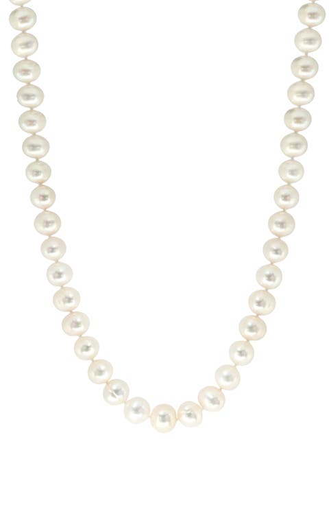 Sterling Silver 10mm Freshwater Pearl Necklace