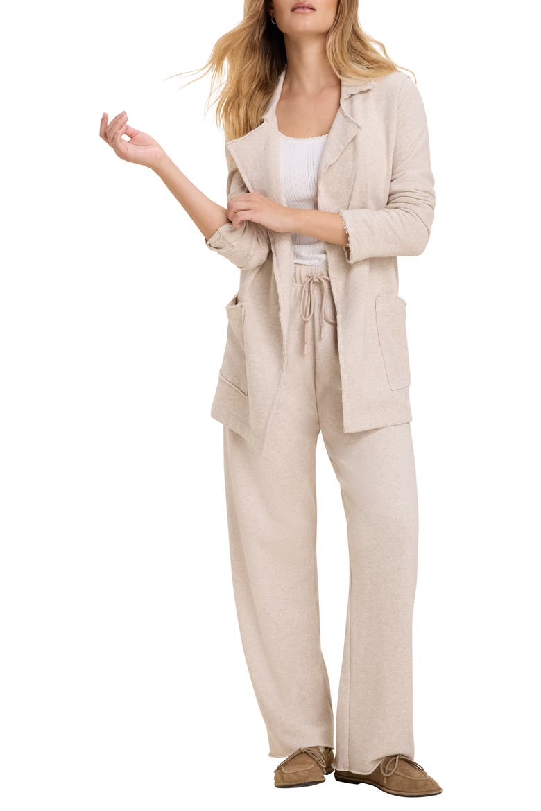 French Terry Daily Jacket, Alternate, color, OATMEAL