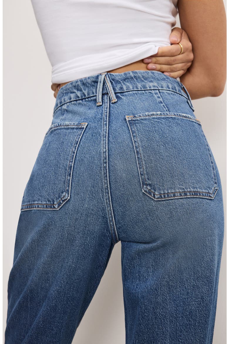 High Waist Straight Leg Carpenter Jeans, Alternate, color, INDIGO747