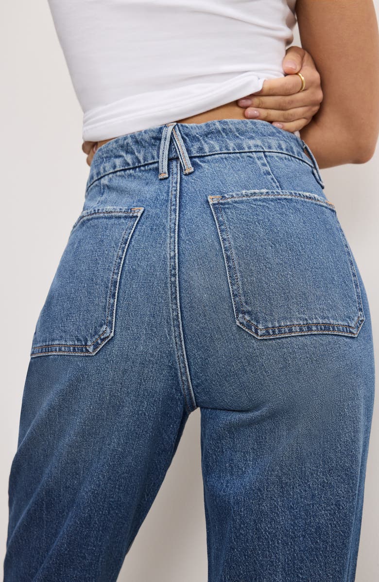 Good American High Waist Straight Leg Carpenter Jeans, Alternate, color,