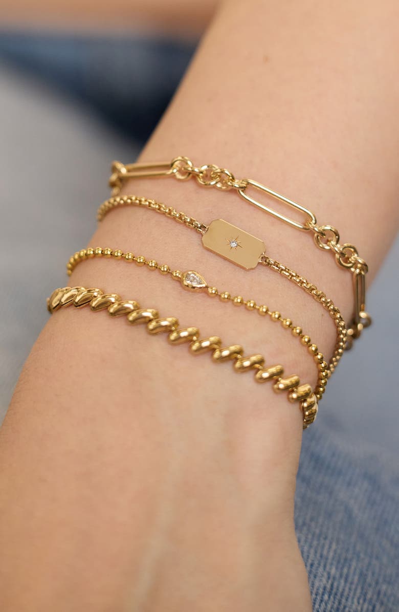 Zoë Chicco Mix Paper Clip Rolo Chain Bracelet, Alternate, color, 14K Yellow Gold