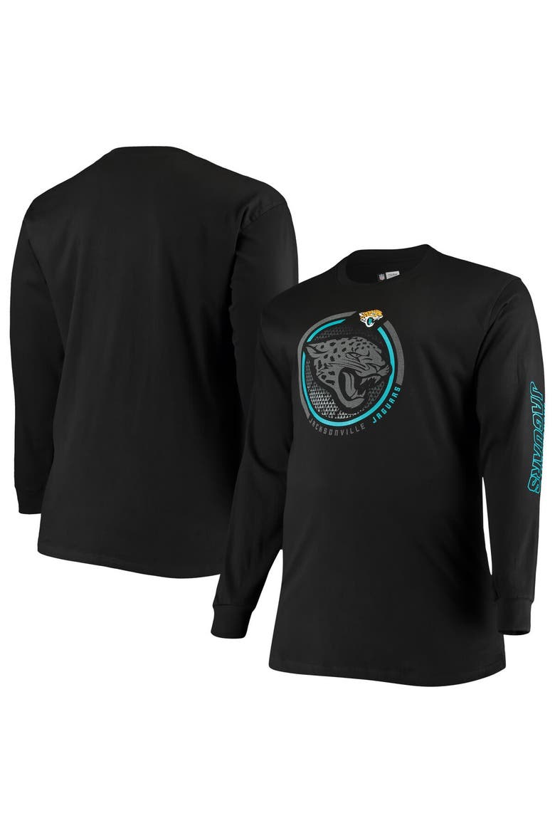 Men's Fanatics Branded Black Jacksonville Jaguars Big & Tall Color Pop Long Sleeve T-Shirt, Main, color, Black