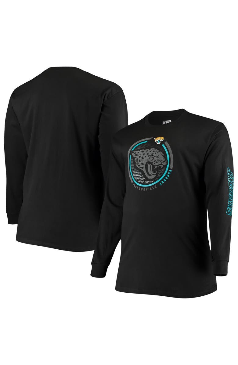 FANATICS Men's Fanatics Branded Black Jacksonville Jaguars Big & Tall Color Pop Long Sleeve T-Shirt, Main, color, Black