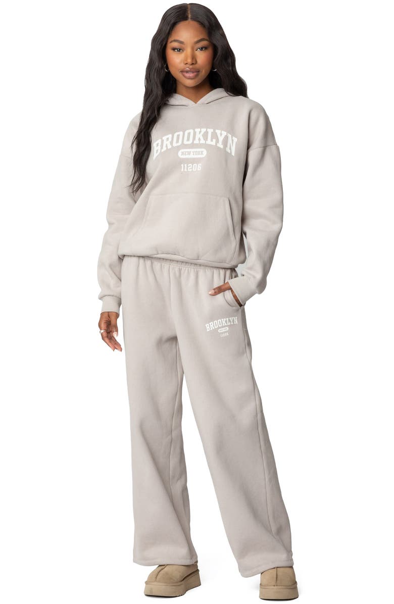 EDIKTED Brooklyn NY Sweatpants, Alternate, color, Beige