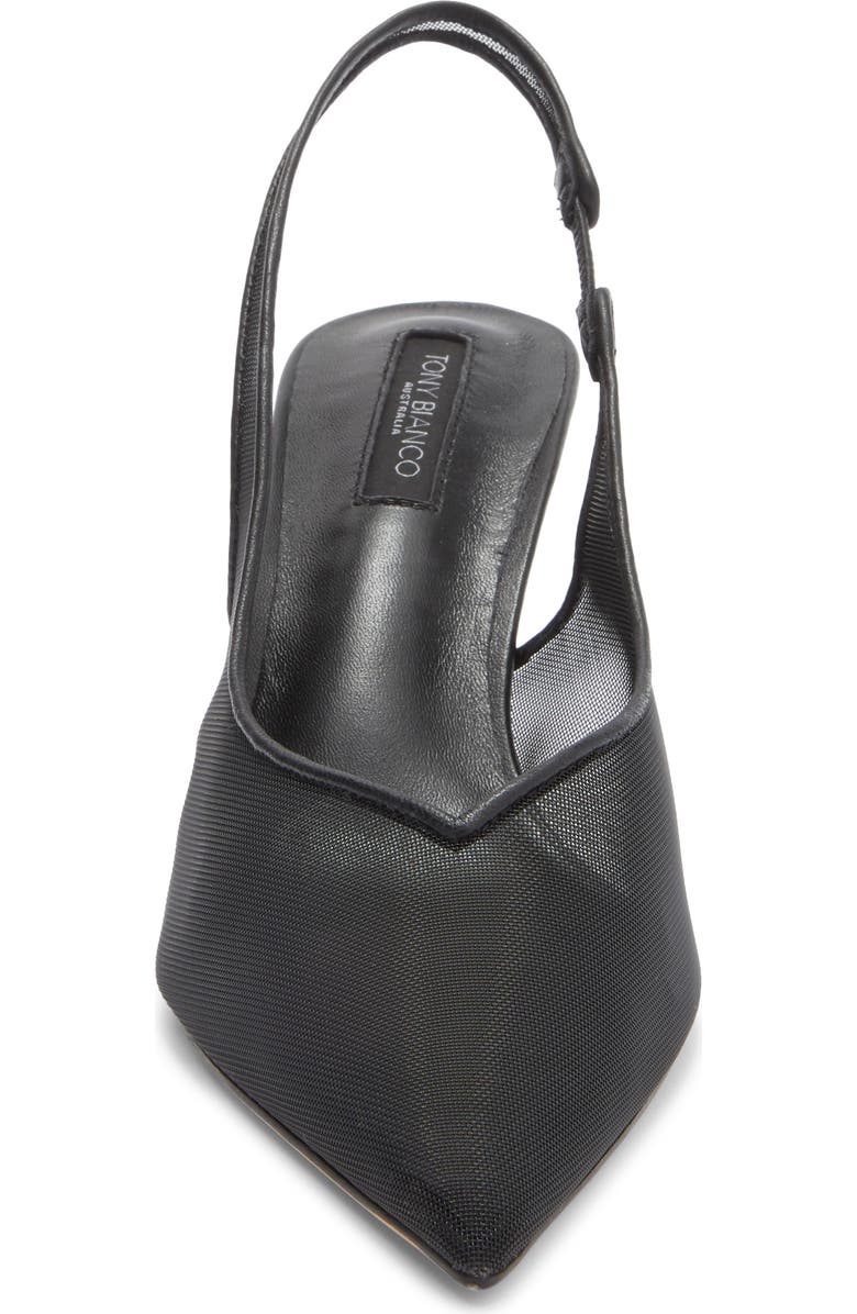 Tony Bianco Breeze Slingback Pointed Toe Pump, Alternate, color, Black Nylon