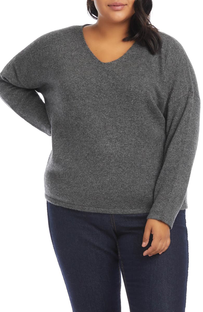 Karen Kane V-Neck Sweater, Main, color, 