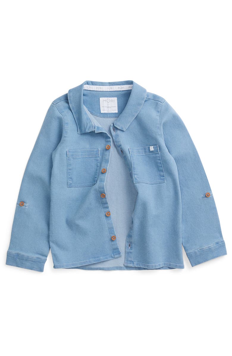 MORI Denim Shirt, Alternate, color, Denim Blue