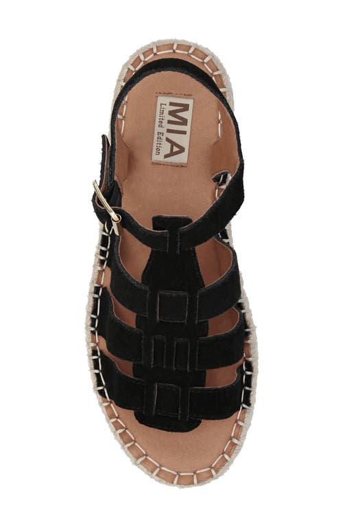 Mia Danette Platform Gladiator Sandal In Black