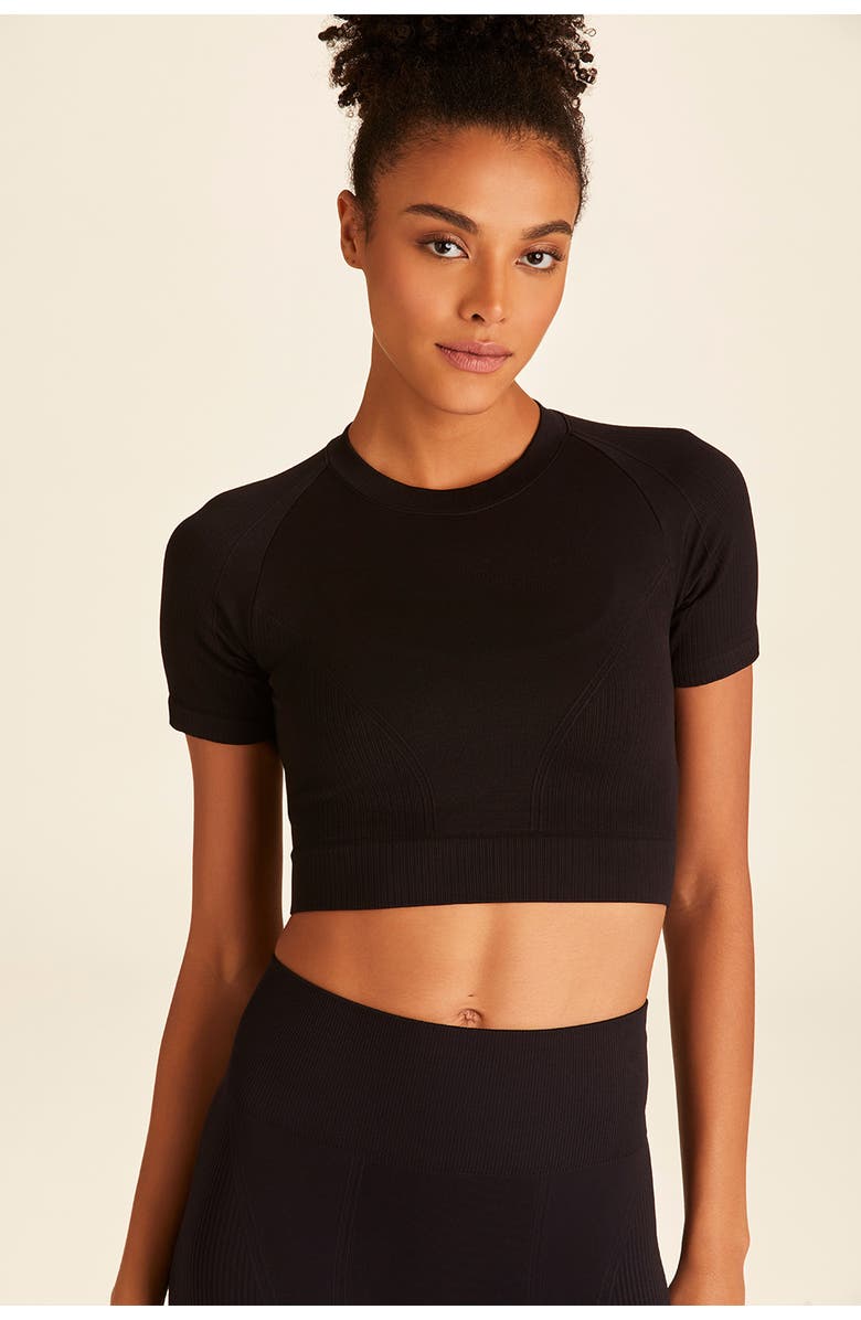 ALALA Barre Seamless Tee, Main, color, Black