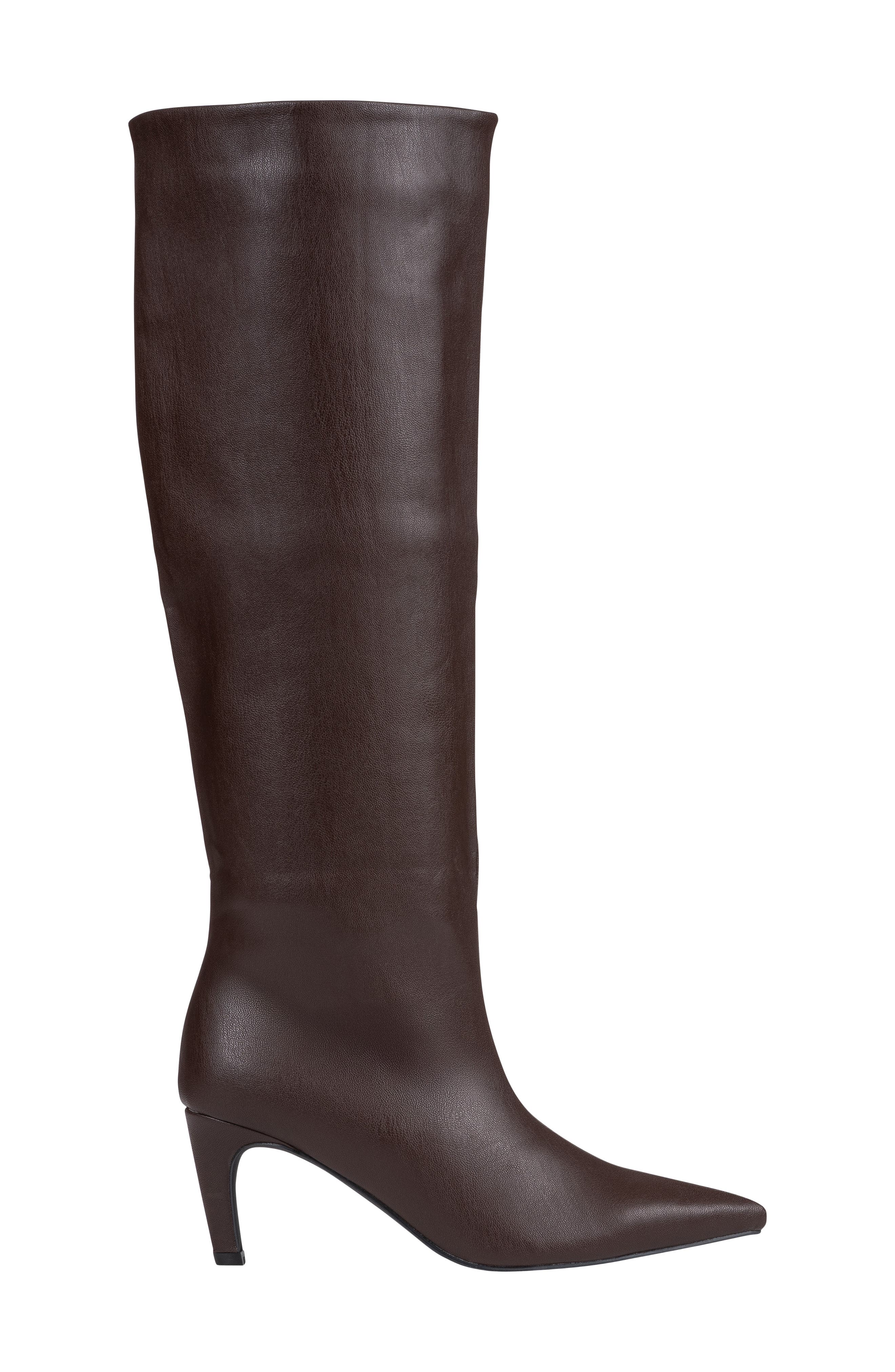 Sutton Faux Leather Knee High Boot, Alternate, color, BROWN