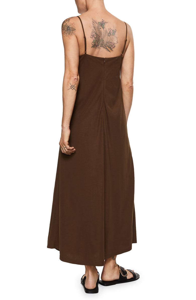 MANGO Slit Cutout Maxi Dress, Alternate, color, 