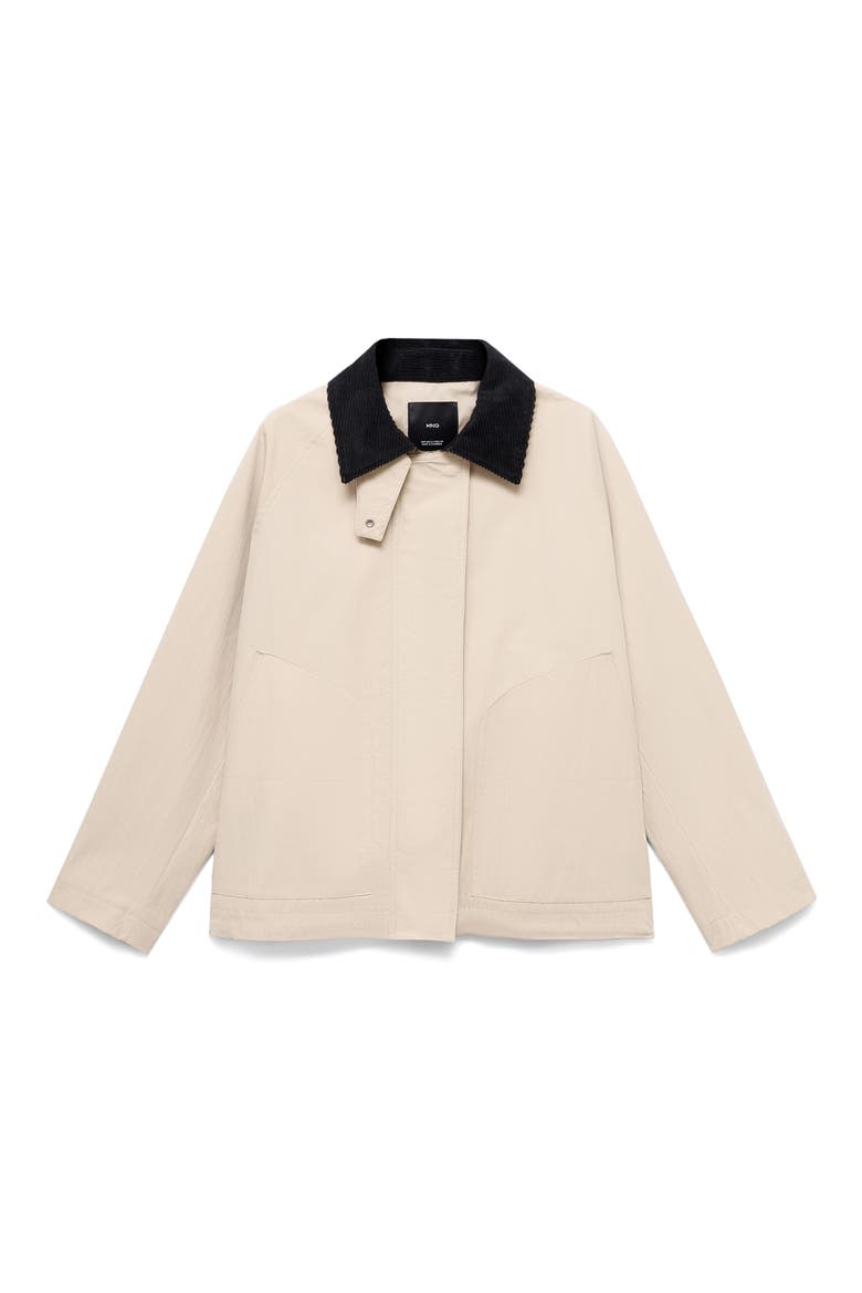 Corduroy Collar Jacket, Main, color, LIGHT/ PASTEL GREY