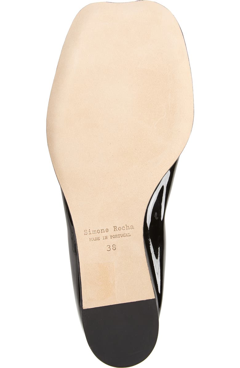 Simone Rocha Heart Toe Lace-Up Ballerina Flat, Alternate, color,