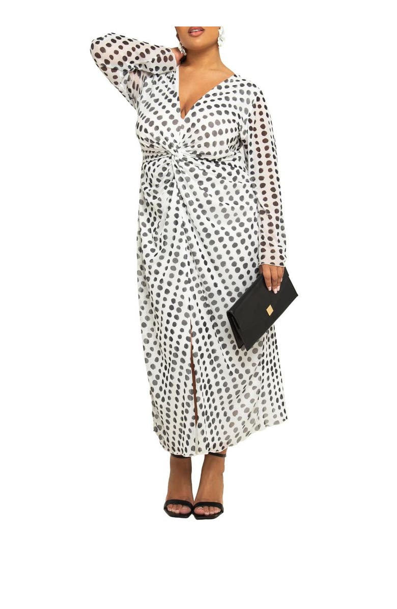 FASHION-SZN CURVE Ruffle Snake Print Maxi Dress, Alternate, color, 