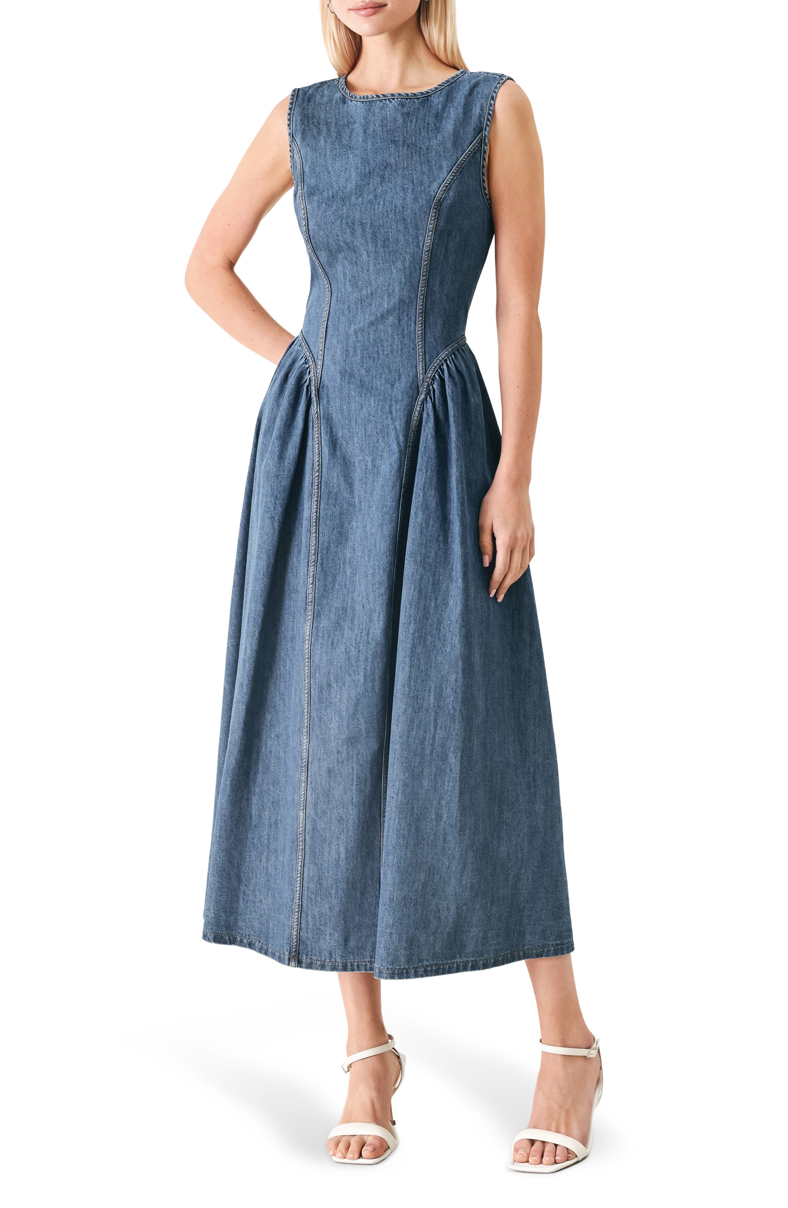 FREEMARKET Denim Midi Dress