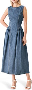 FREEMARKET Denim Midi Dress