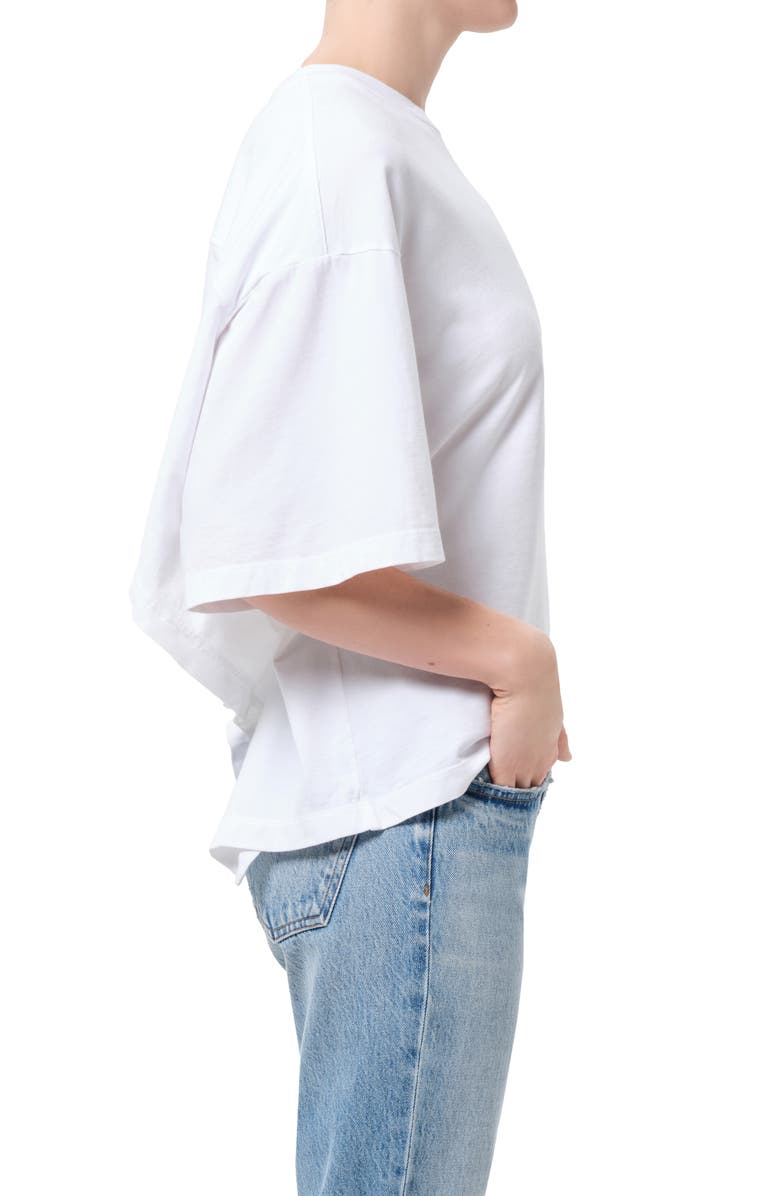 AGOLDE Theo Drape Back Top, Alternate, color, White