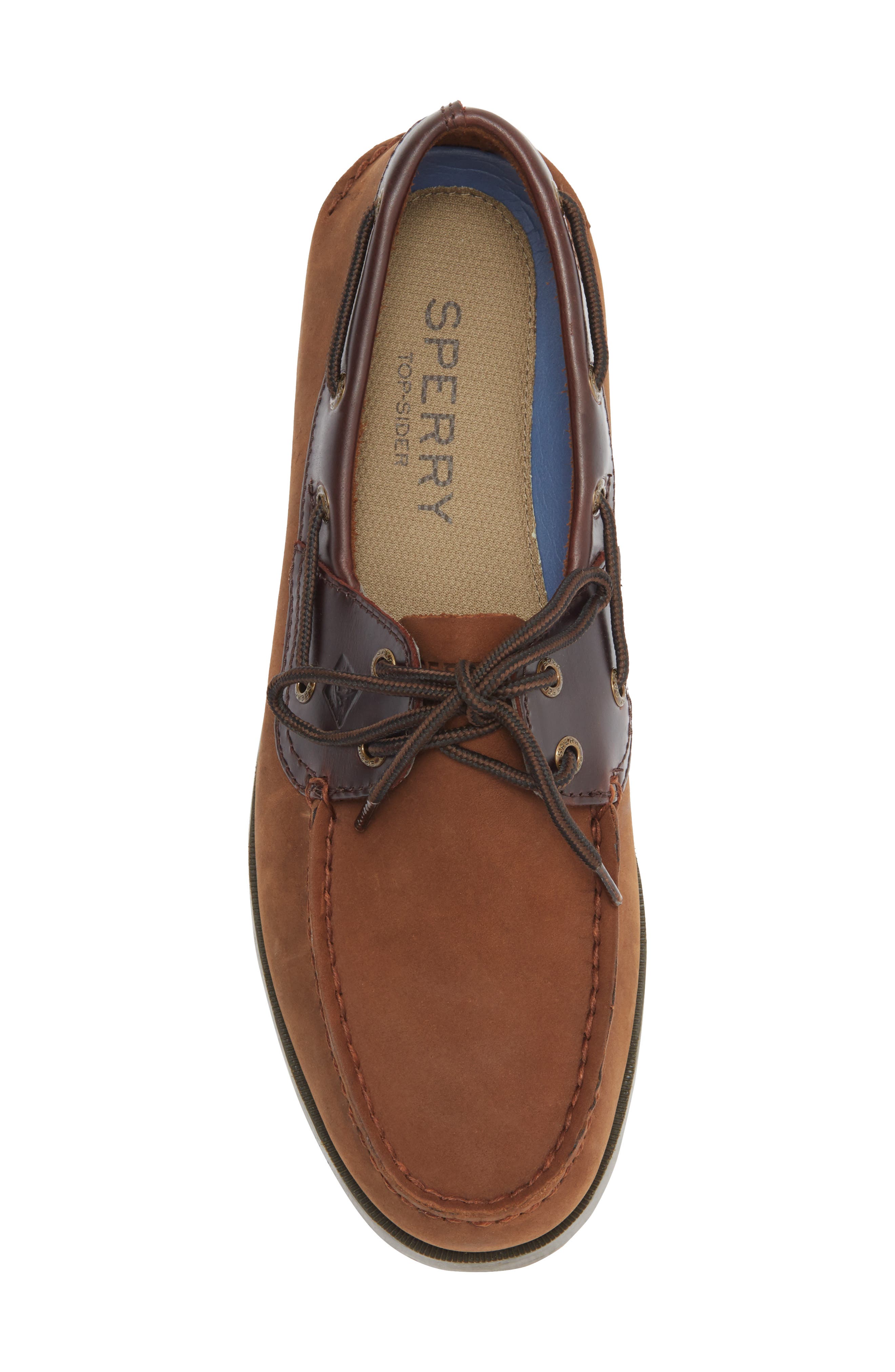Sperry Leeward Leather Boat Shoe, Alternate, color, 