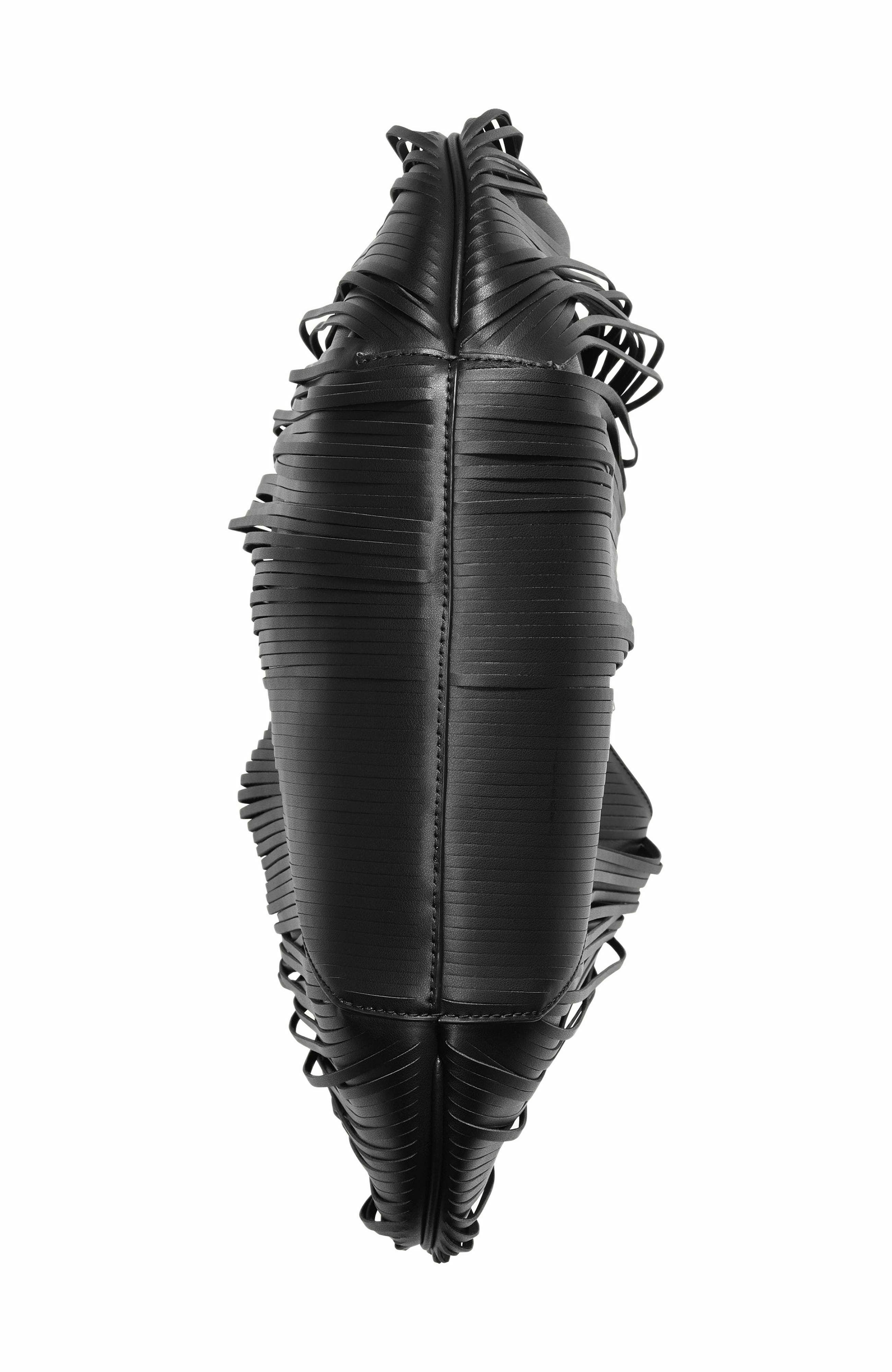 Donna Karan New York Baldwin Lasercut Shoulder, Alternate, color, Black/Gold