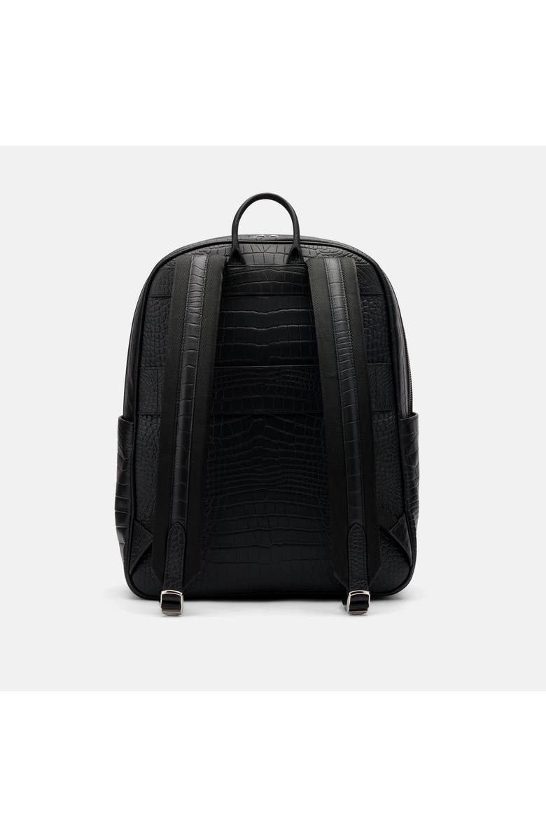 MARC NOLAN Fulton Croc-Embossed Calfskin Leather Backpack, Alternate, color, Black Crocskin