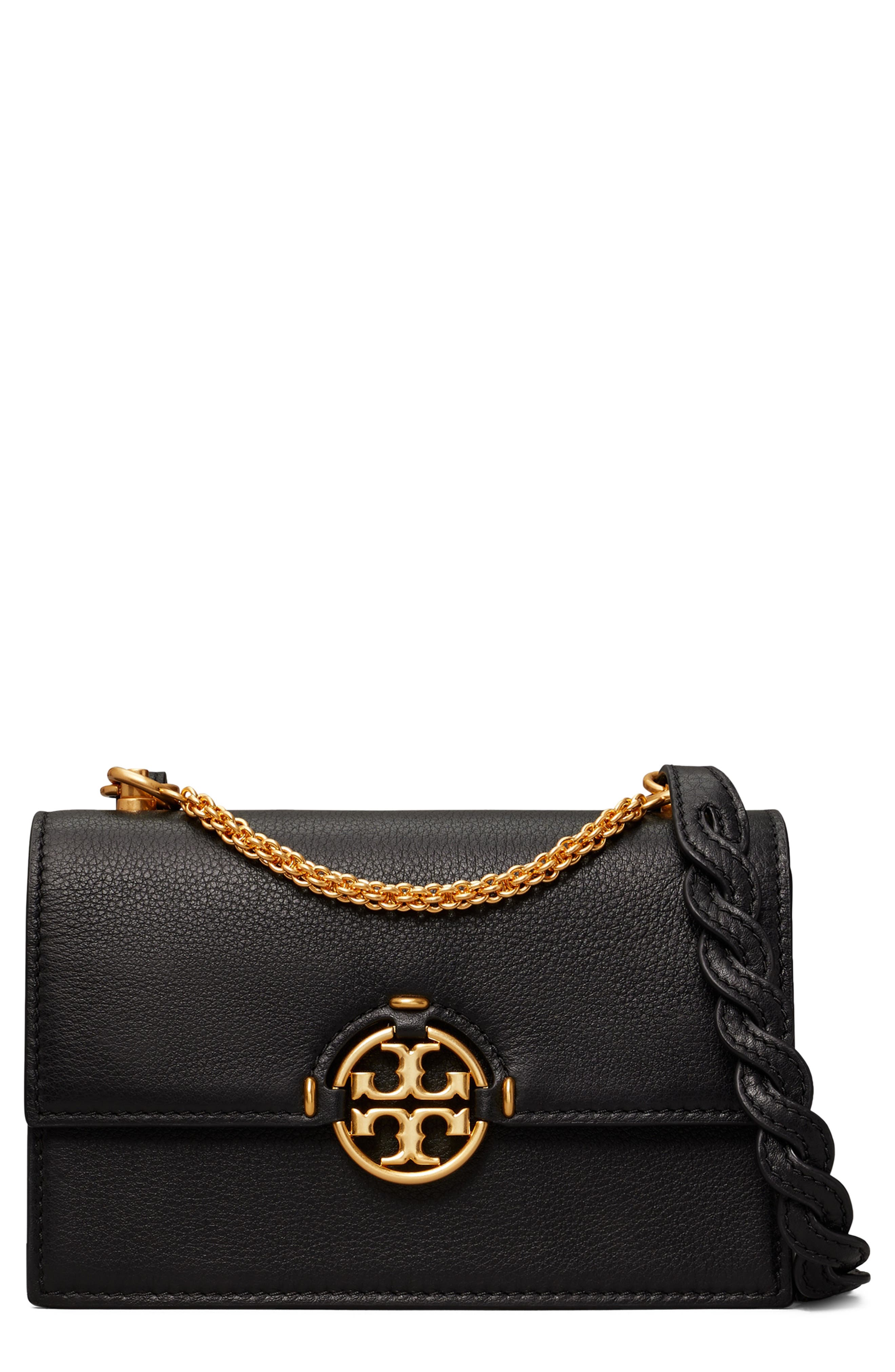 Tory Burch Miller Mini Leather Crossbody Bag, Main, color, 