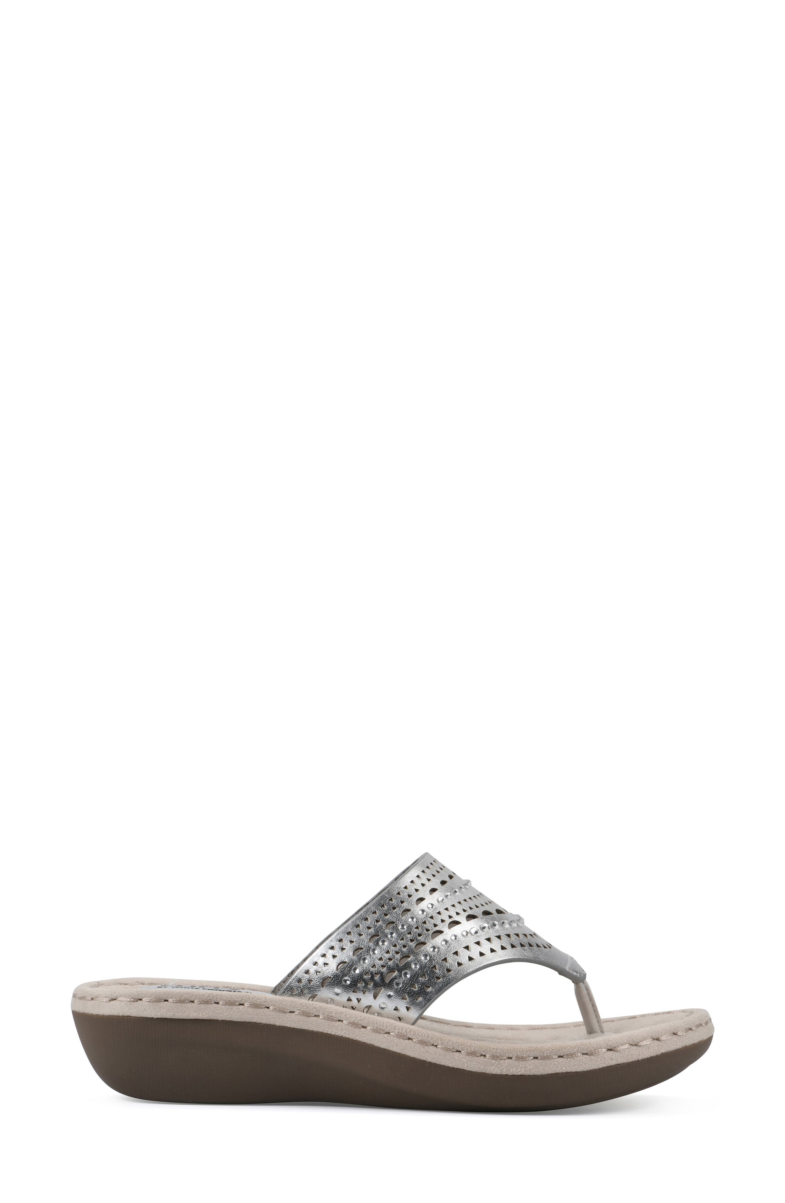 Comate Wedge Sandal, Alternate, color, SILVER/ METALLIC/ SMOOTH